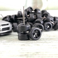 RUBBER TIRE WHEELS MODEL 5 ZIGEN 5 SPOKE HOT WHEELS DIECAST 1/ BLACK64