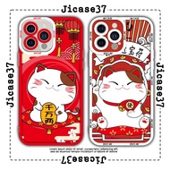 JM CASE Square Edge iphone CASE Lucky Cat 6plus/6s/6splus/7/7plus/8/8plus/x/xs/11/12/pro/max/plus