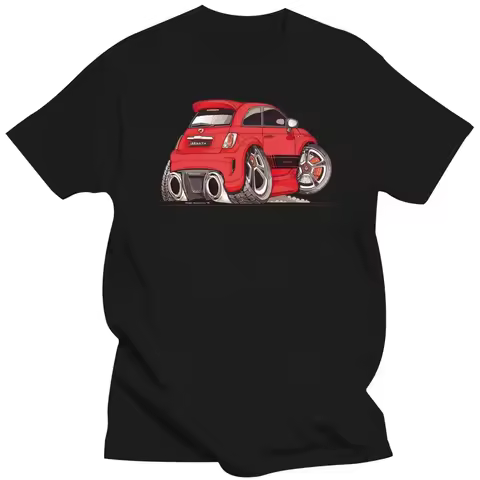 2019 Newest 100% Cotton Brand New T-Shirts Classic Car Fans 500 Abarth Printed Koolart Cartoon White