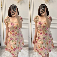 MIDI DRESS SABRINA SUMMER MINI DRESS KOREAN PAKAIAN WANITA SANTAI BAJU DRESS PANTAI