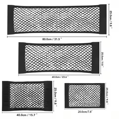 Universal Car Mesh Bag Storage Net Car Storage Bag Double Mesh Trunk Storage Net Car Built-in Storag