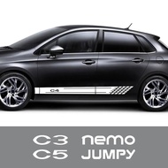 2PCS Car Side Sticker For Citroen Berlingo C1 C2 C3 C4 C4L C5 C6 C8 C-Crosser C-ELYSEE Jumpy Nemo Pi