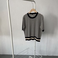 FASHION TALENT.SHOPเสื้อยืดลายทางลำลอง091081