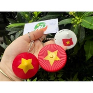 Vietnam flag hat magnet keychain