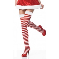Halloween Christmas Gift Present Striped Women Sexy High Socks Christmas Xmas Stockings