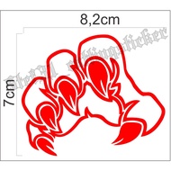 Monster hand cutting sticker