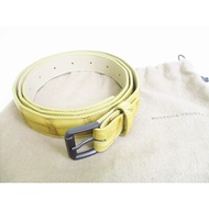 Authentic  BOTTEGA VENETA Beige Leather Belt Waist Size L #8575 Pre-owned