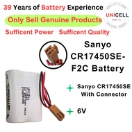 SANYA CR17450SE with connector  6V Sanyo CR17450SE-F2C battery Fanuc A06B-0177-D106 battery