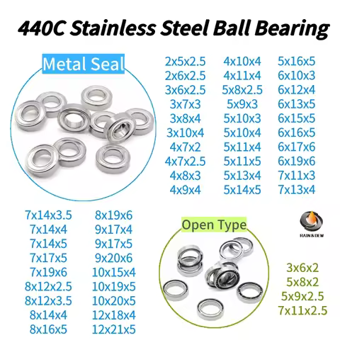 10Pcs SMR74ZZ ABEC 9 Bearing Stainless Steel Ball Bearing 4x7x2.5 3x6x2.5 3x8x4 4x9x4 6x10x3 9x17x5 
