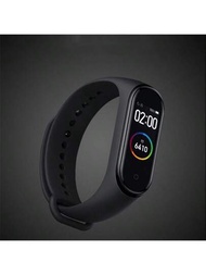 1入組適用於Xiaomi智能手環帶透氣輕便黑色矽腕帶(手錶不包含)