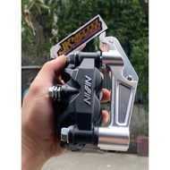 DISC CALIPER + DISC BRACKET BIG 4 PISTON TWINS AFRIKA PREMIUM RADIAL NINJA R SS RR KRR ZX RADIAL 4P 