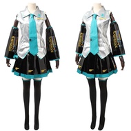 Anime Super Alloy Miku Cosplay Costumes Dress Girl's Cloth any size PU leather Dress