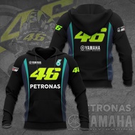 Rossi VR46 Yamaha MotoGP Racing ผู้ชายเสื้อฤดูใบไม้ผลิและฤดูใบไม้ร่วงสบาย ๆ ผู้หญิง Zipper Hoodie แจ