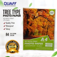 (10-packs) A4 Size 20sheets Photo Paper Rc Satin Rc Glossy Woven Tree Type