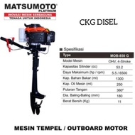 MESIN Outboard Motor 5 Hp 4 Stroke Matsumoto Mob 850g Boat Outboard Engine