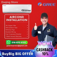 ✟☒Gree 1HP/1.5HP/2HP/2.5HP Non-Inverter/Inverter R410a Air Conditioner(GWC09QB-K3NNB4F/K3DNC8B) PWP Aircond Installation