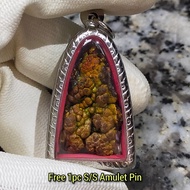 Gold Leklai Pendant 金力泥吊坠 Leklai Amulet 马来西亚力泥 100% Natural Leklai