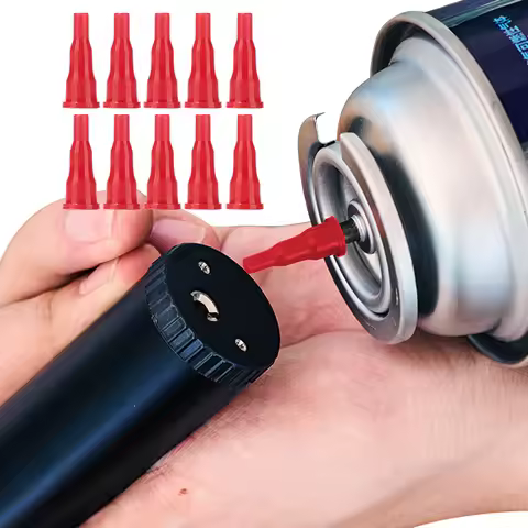 10Pcs Butane Nozzle Adapter Reusable Butane Cassette Gas Tank Adapter Universal Butane Gas Converter
