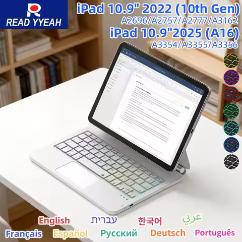 Magic Wireless Keyboard for iPad Air 6 2024 13 inch Smart Case for iPad Pro 11 12.9 Pro 13 Air 4 Air