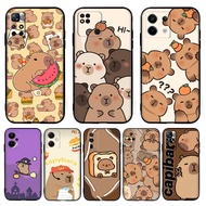 for Redmi 6 6A Pro 7 7A 8 8A 9 9A 9C 9T NFC Anime Cartoon capibara Soft Black TPU Phone Case