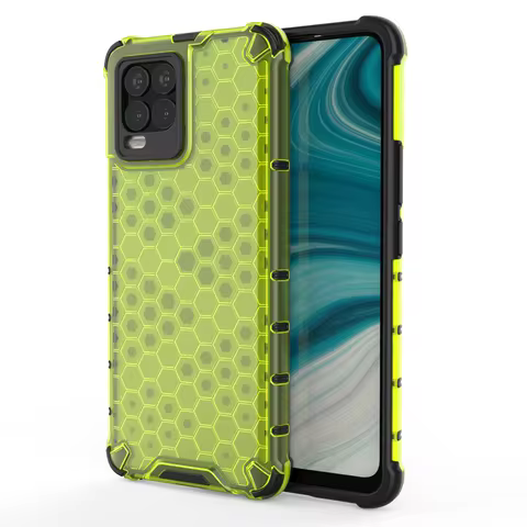 2 in 1 Full Protection Shockproof Case for Realme 9 8i 8 7i 7 6i 6 5 Pro 4G 5G Honeycomb Translucent