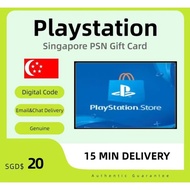 SG- PlayStation Gift card Store PSN Gift Card (SGD) $20-50  E-Voucher Evoucher【24/7 Email&Chat Deliv