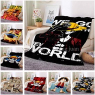One Piece Cartoon Anime Blanket Sofa Office Nap Bed Car Air Conditioning Soft Warm Can Be Customized Q5