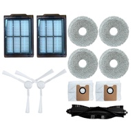 Robot Vacuum Cleaner Main Brush/Side Brush/Filter/Dust Bag/Rag Compatible with Airbot X40 Ultra/X40 