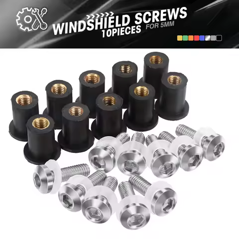 10 PCS Windscreen Bolt Screw Windshield Screw Bolt Kit For YAMAHA MT25 N-MAX NMAX125 NMAX155 NVX155 