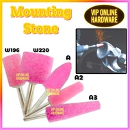 6mm MOUNTED POINT MOUNTED WHEEL GRINDING STONE W SHAPE STONE BURR MATA BATU POLISH STONE 65-MWA01- 6
