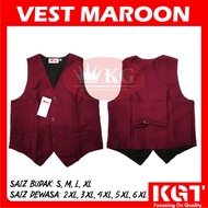 VEST MAROON SEKOLAH PENGAWAS KGT SEKOLAH RENDAH & SEKOLAH MENENGAH JENAMA KGT