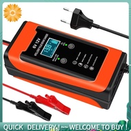 Auto Smart Fast Charge Motorcycle Car Battery Charger Cycle GEL Lead-Acid Charger EU Plug