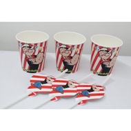 Popeye paper cup/popeye paper cup/custom Name paper cup