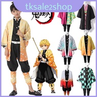 The Demon Emulate Slayer Character Kamado Nezuko With This Breathable Kimono Costume For Kids
