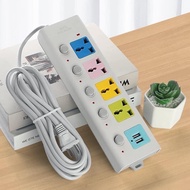 Extension Wire Outlet Long Cable Socket 2Pin Triangle Plug USB Good Quality Colorful Multifunctional