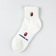 Bape Socks Mid-Tube Socks White Cotton Socks Sports Socks