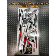 Stripe Sticker Cover Set Suzuki Shogun RR 125 (1) WHITE OEM