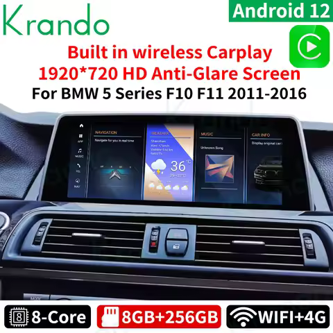 Krando Android 13.0 10.25'' Car Radio For BMW 5 Series F10 F11 520I 525I 528I 2011 - 2016 NBT CIC St