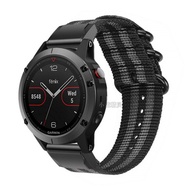 For Garmin Fenix 3 /HR Nylon Strap Wrist Watch Band Black fenix5Xplus fenix6S pro fly resistant 3HR