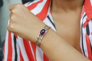 BANGLE AMETHYST GELANG KECUBUNG GELANG PERAK ASLI 925