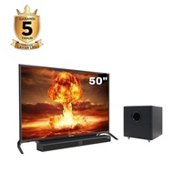 POLYTRON LED TV 50 INCH PLUS SOUNDBAR LED TV HDMI Berkualitas