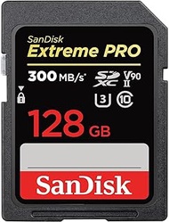 SanDisk SDSDXDK-128G-GN4IN Extreme Pro Class 10 SDXC and SDXDK UHS-II Memory Card, 128GB,Black