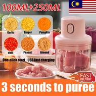 Mini USB Electric Food Chopper / Garlic Chopper / Kitchen Blender Mixer / Vegetable Meat Chilli Grin