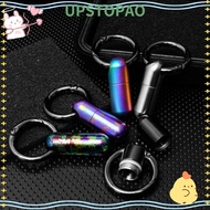 UPSTOPAO Titanium Alloy Keyring, Mini Ultra-light  Container,  Portable Waterproof Outdoor EDC Tool