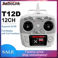 RadioLink T12D 12CH RC Transmitter 2.4GHZ with R12F Receiver for Drone Fixed Wing Car Boat