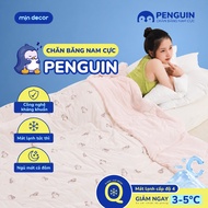 Penguin 1.0 Smooth Decorative Antarctic Ice Blanket, Cool Summer Blanket, Cool Air-Conditioned Elast