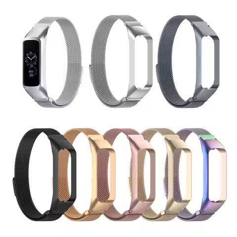 Stainless Steel Strap For Samsung Galaxy Fit2 Band Magnetic Loop Watch Bracelet Replacement Magnetic