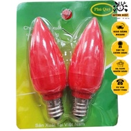 Phu Quy opaque red LED light bulb - E12 chili LED bulb bag
