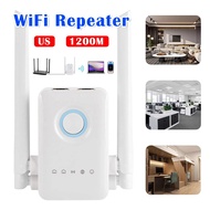 vhy0y WiFi Range Extender Dual Band 5GHz 2.4GHz WiFi Extender Booster 1200Mbps 4 Antennas with RJ45 Ethernet Port for Home Range extender