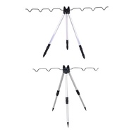 [mcqlqm] Bank Fishing Rod Holder Tripod Support 5 Poles Foldable Fishing Rod Bracket Brackets for Ri